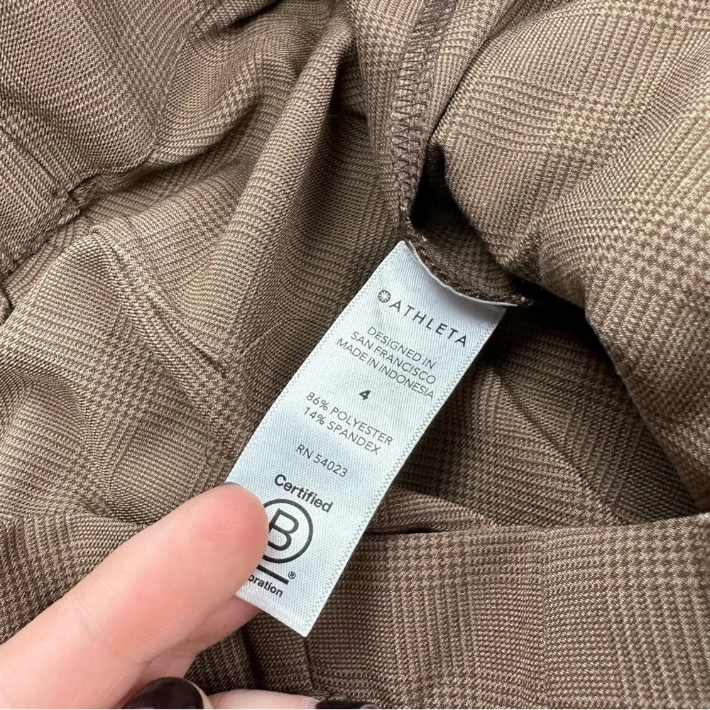 Athleta Skyline Plaid Pant II Brown Plaid_6
